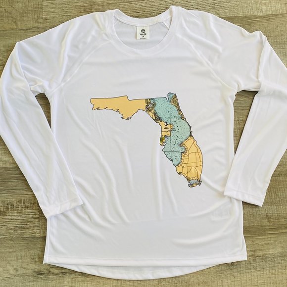 NEW without TAGS Vapor long sleeve rash guard w map of Jacksonville, Florida - Picture 4 of 9